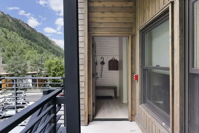 This penthouse has its own private top-floor landing and entrance, shared with no other residence. A private ski locker sits right next to the front door.