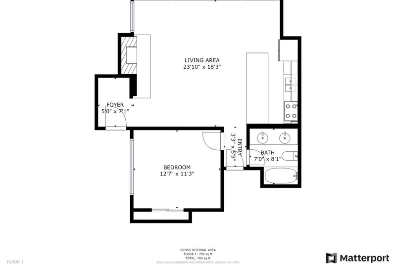 The easy layout with floor to ceiling windows make this a great choice for a romantic getaway!